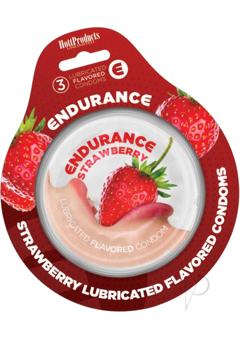Endurance Condom Strawberry 3pk_0