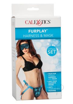 Furplay Harness and Mask - Blue Leopard_0