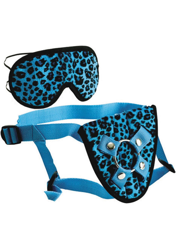 Furplay Harness and Mask - Blue Leopard_1