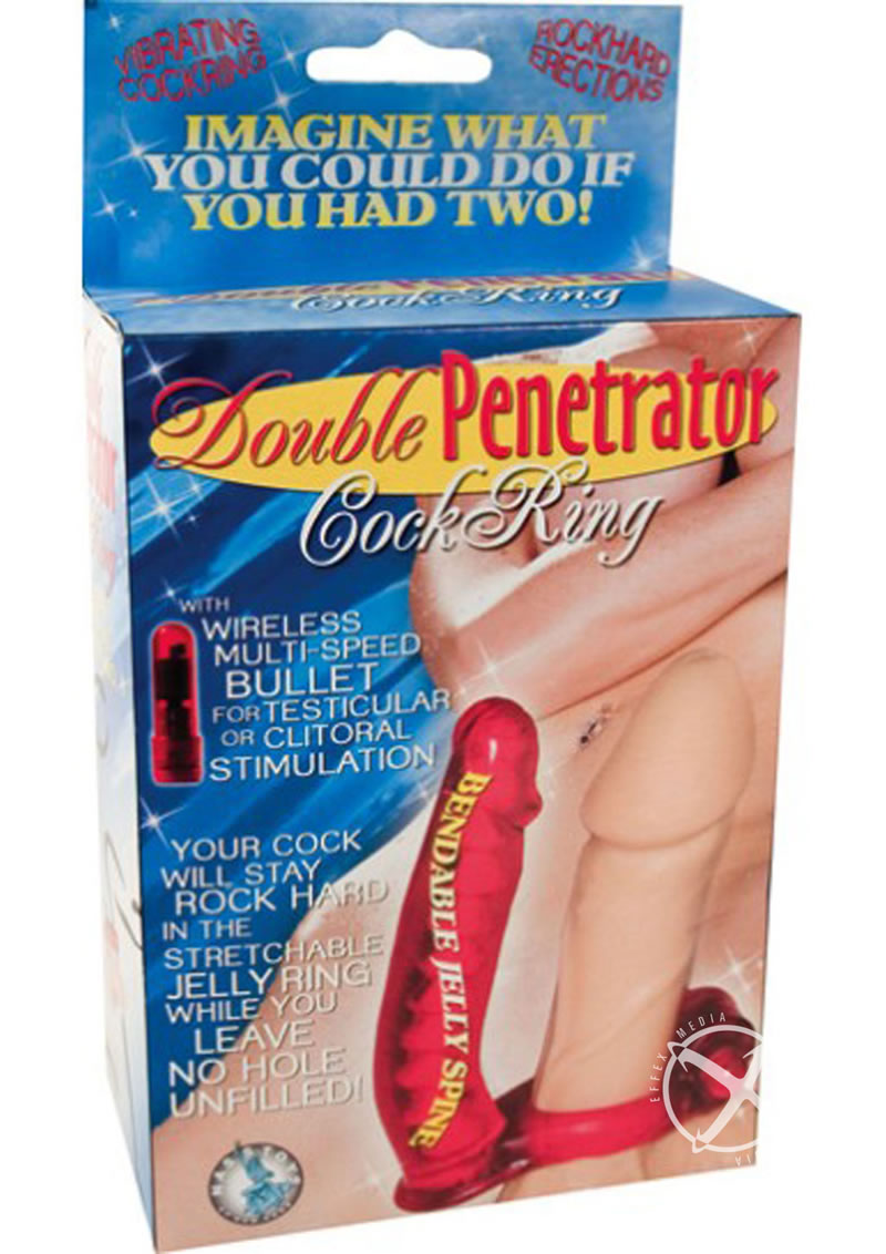 Dbl Penetrator Cockring - Red_0