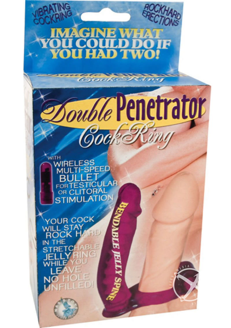 Dbl Penetrator Cockring - Purple_0