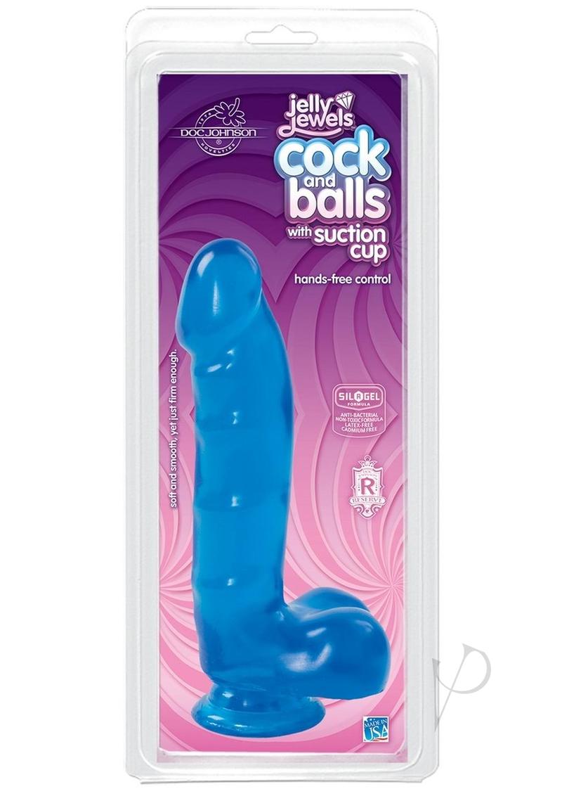 Jelly Jewel Cock W/suct Cup Sapphire_0