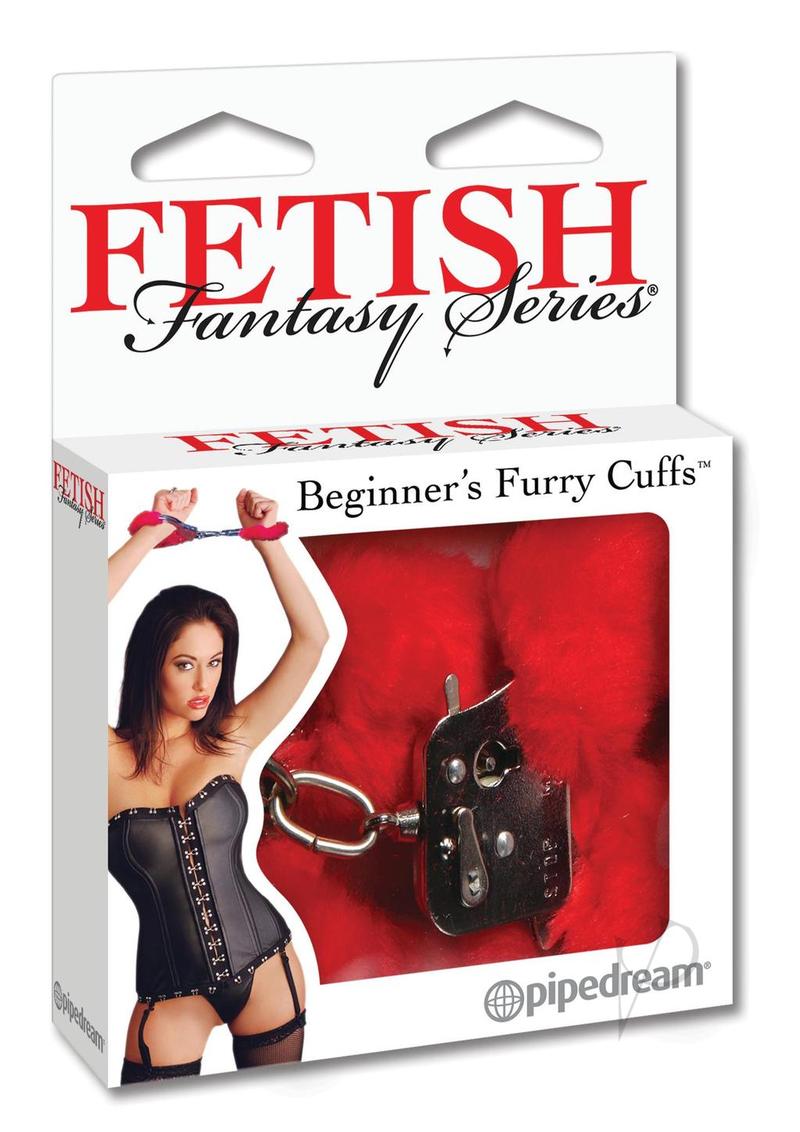 Ff Beginner Furry Cuffs Red_0