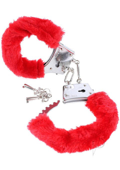 Ff Beginner Furry Cuffs Red_1