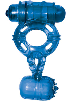 Macho Dbl Cock and Balls Ring - Blue_1