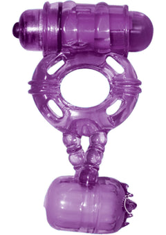 Macho Dbl Cock and Ball Ring - Purple_1