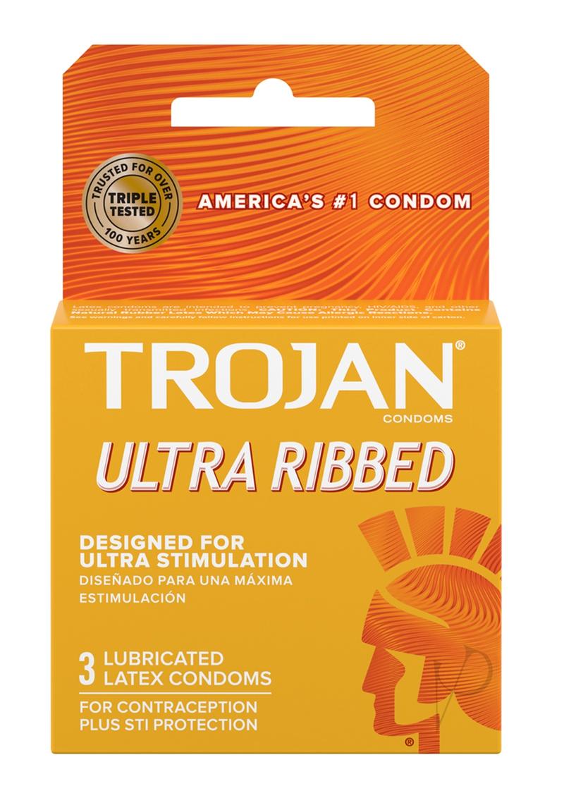 Trojan Ultra Ribbed 3`s_0