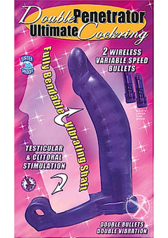 Double Penetrator Cockring Purple_0