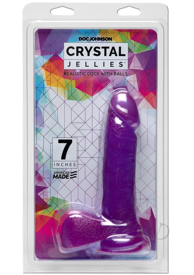 Crystal Jellies Ballsy Cock 7 Purple_0
