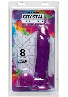 Crystal Jellies Ballsy Cock 8 Purple_0