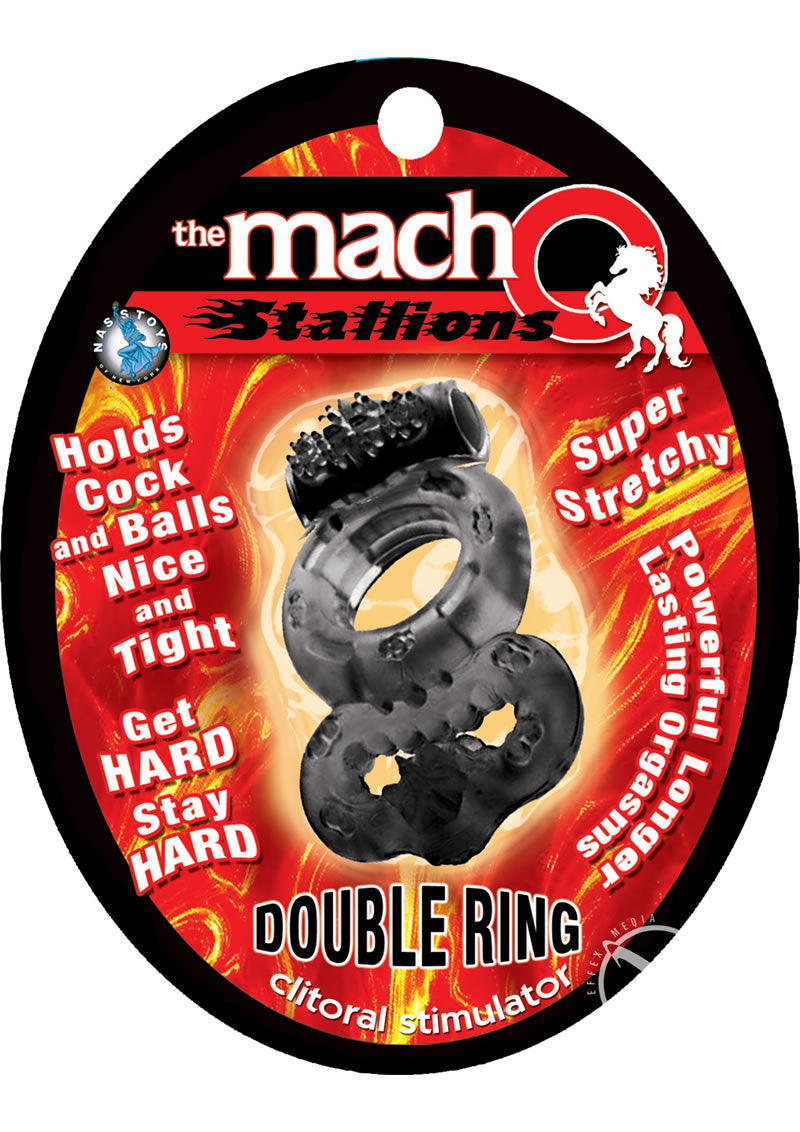 Macho Stallions Dbl Ring Black_0