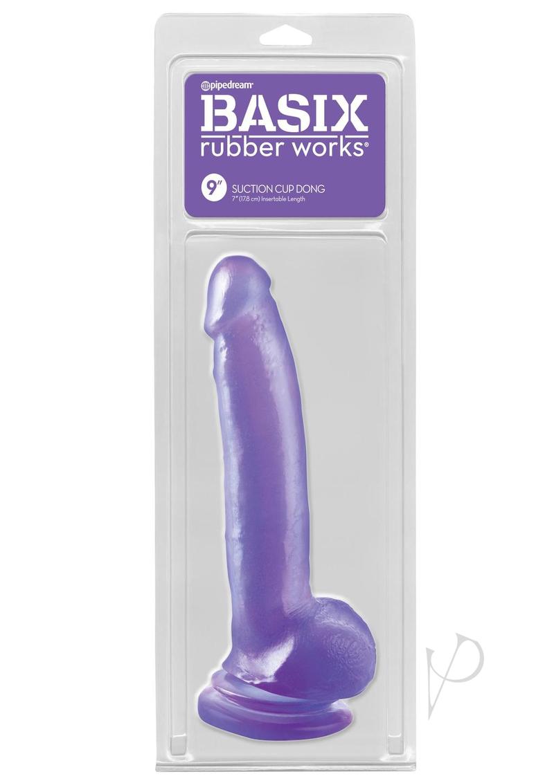 Basix 9 Suction Cup Dong Purple_0