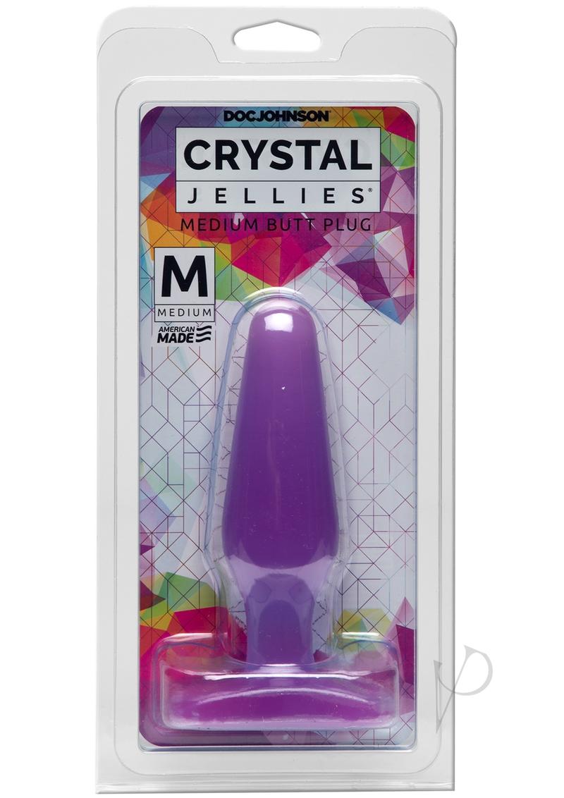 Crystal Jellies Butt Plug Med Purple_0