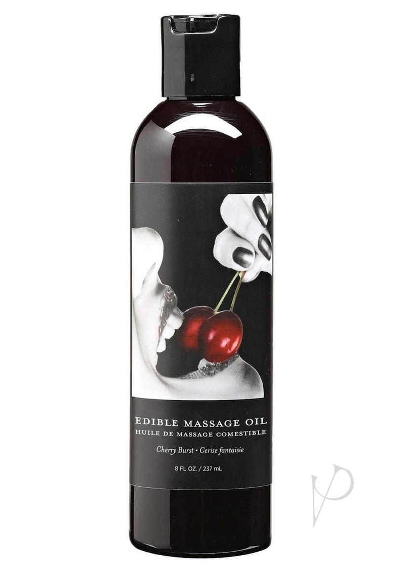 Edible Massage Oil Cherry 8oz_0