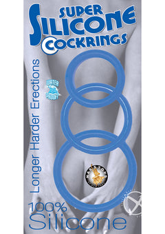 Super Silicone Cockrings Blue_0