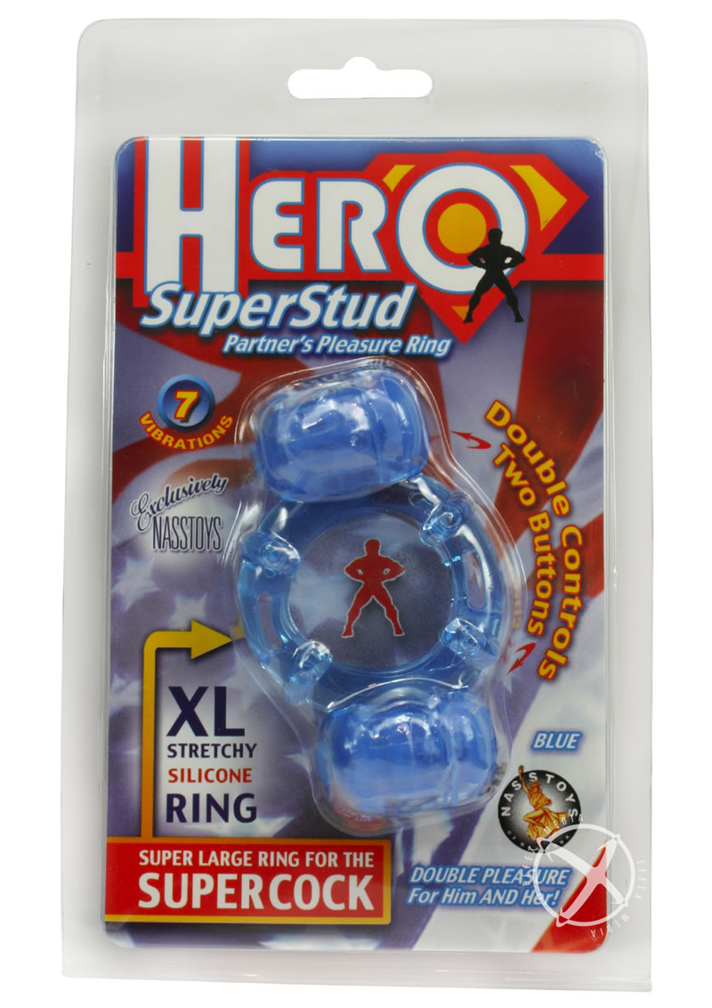 Hero Superstud Pleasure Ring - Blue_0