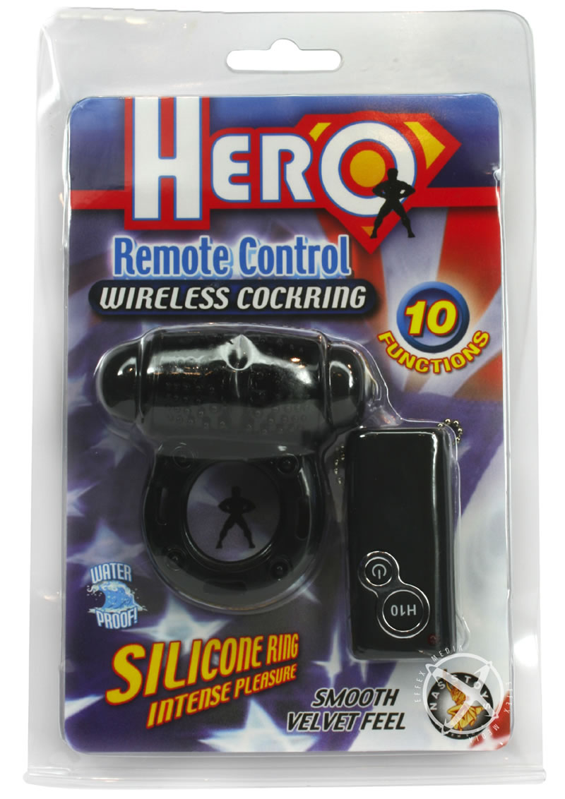 Hero Remote Control Cockring - Black_0