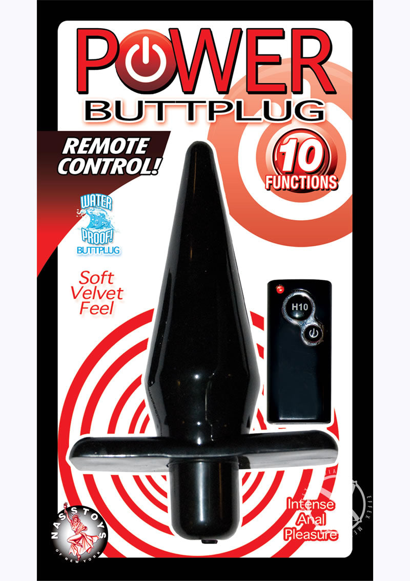 Power Butt Plug W/remote - Black_0