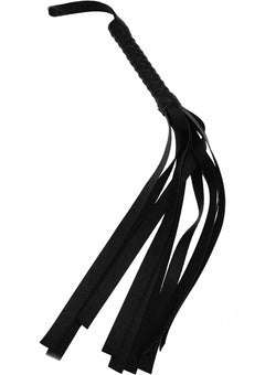 Sandm Black Faux Leather Flogger_1