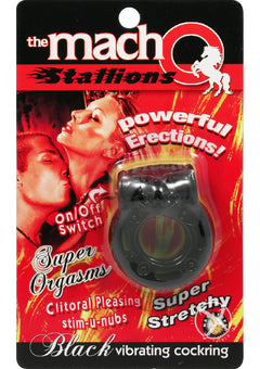 Macho Stallions Vibrating Cockring Black_0