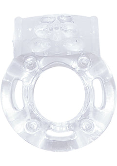 Macho Crystal Vibrating Cockring Clear_1