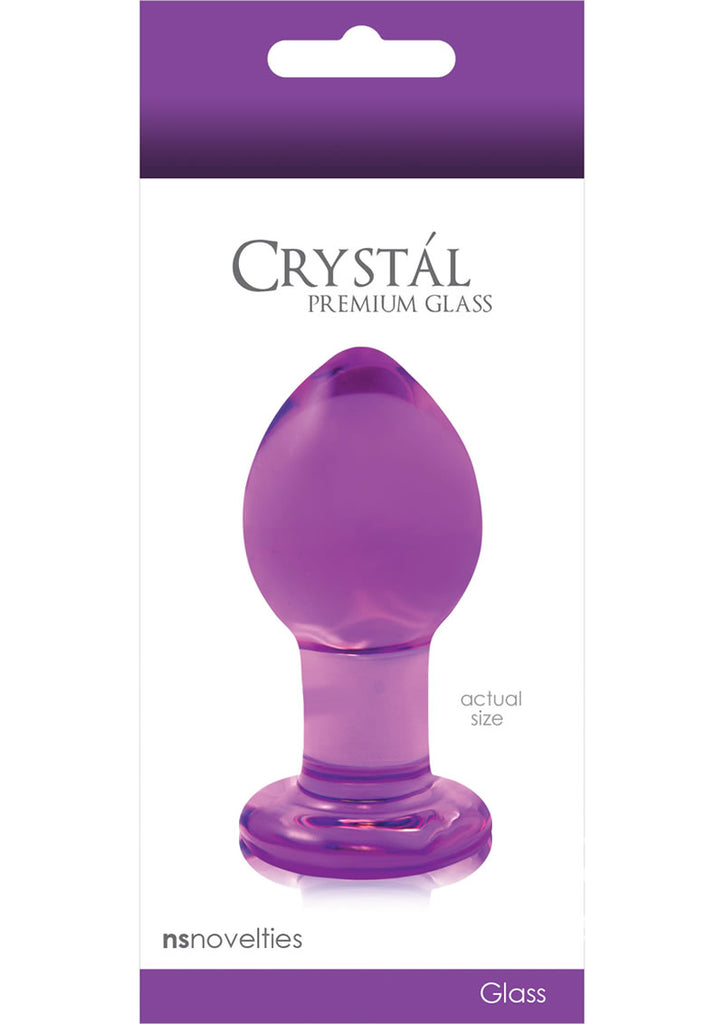 Crystal Glass Plug Medium Purple_0