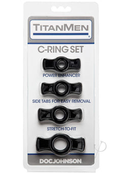 Titanmen Cock Ring Set Black_0