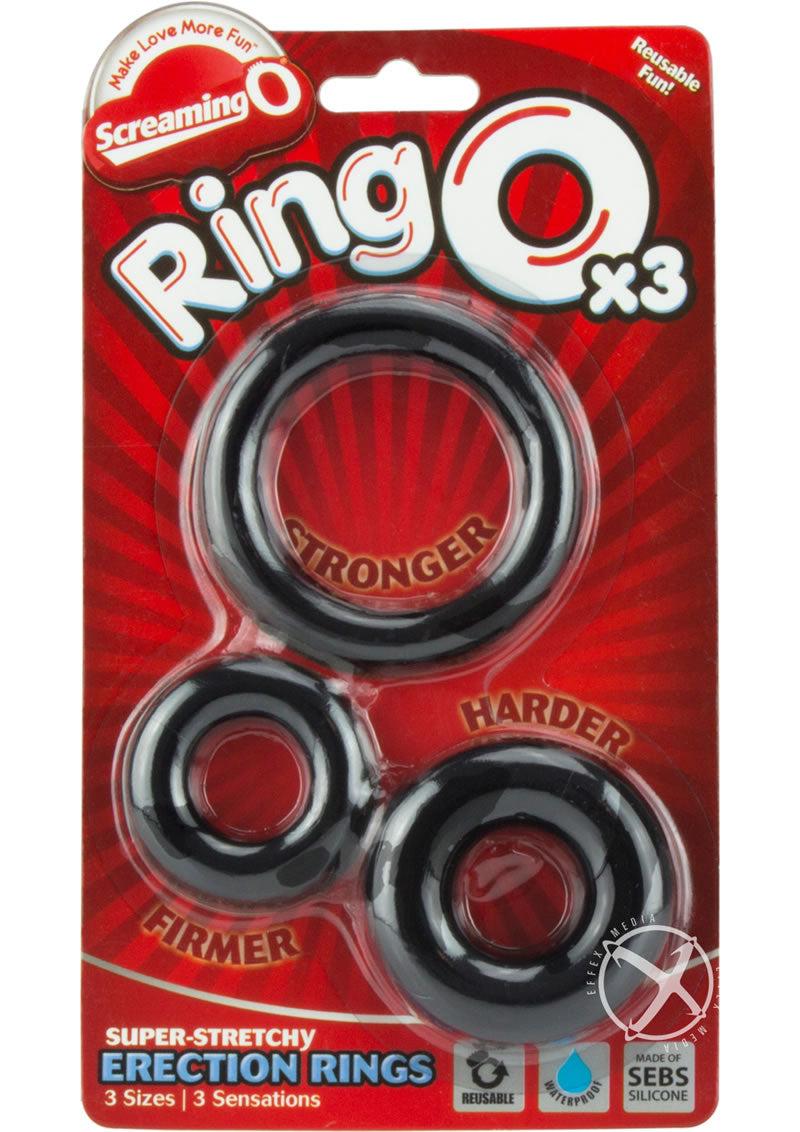 Ringo X3 Cockrings Black 6/bx_0