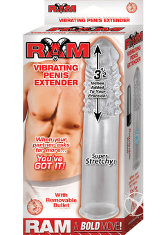 Ram Vibrating Penis Extender Clear_0