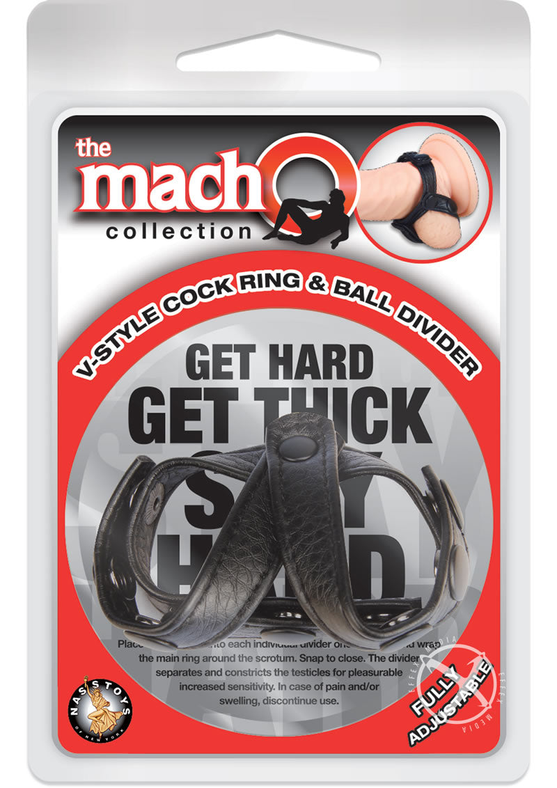 Macho V Style Cock Ring and Ball Divider_0