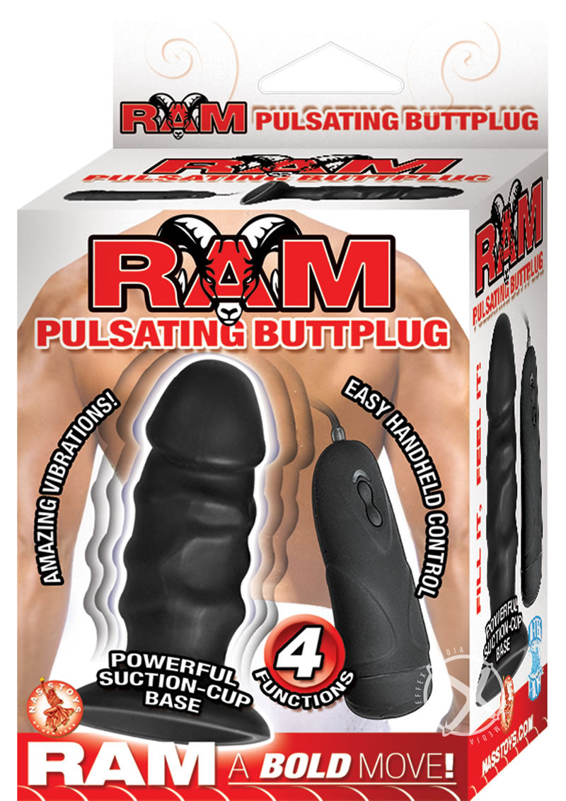 Ram Pulsating Buttplug Black_0