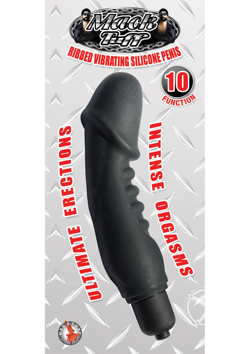 Mack Tuff Ribbed Vibrating Penis Black_0