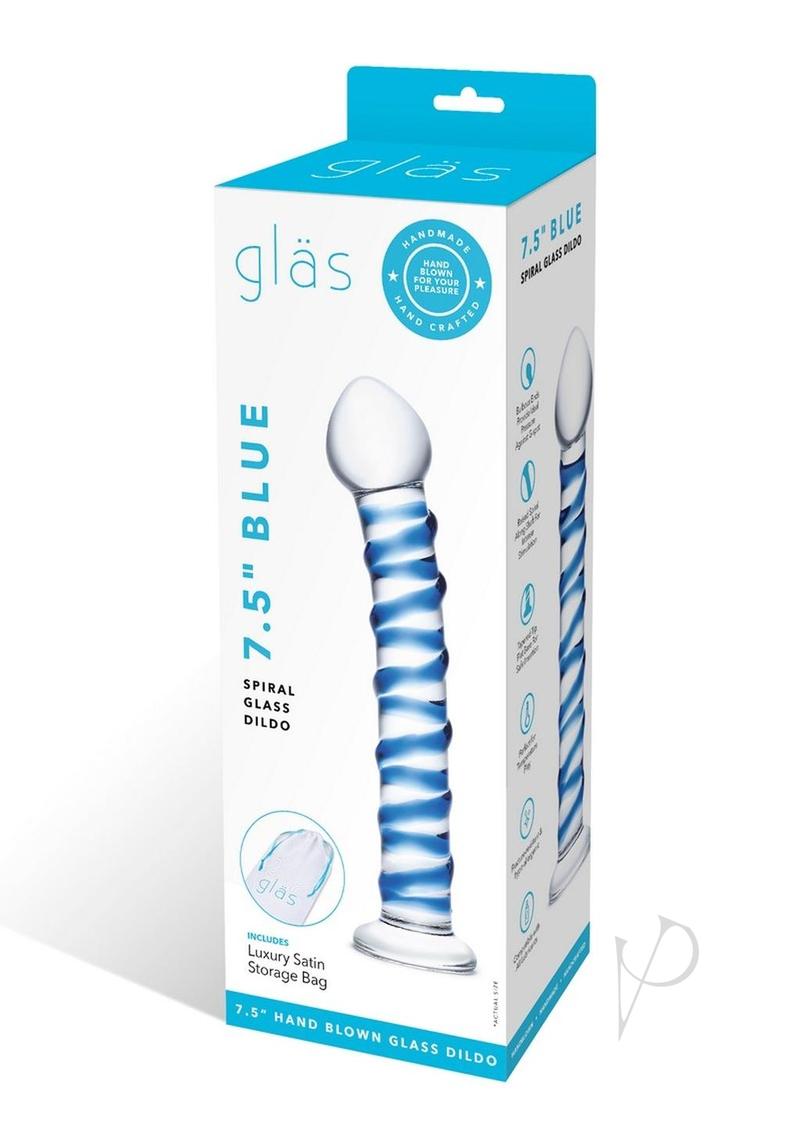 Blue Spiral Glass Dildo_0