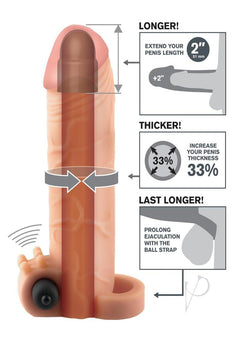 Fx Vibrating Real Feel 2 Xtension Flesh_1