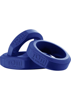 Tof 3 Piece Silicone Cock Ring Set Blue_1