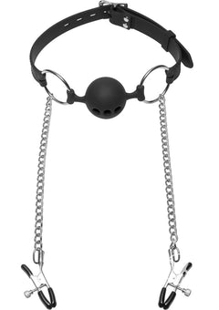 Ms Hinder Breathable Ball Gag/nip Clamps_1