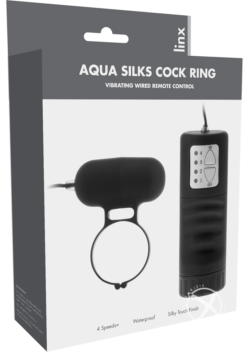 Linx Aqua Silks Cock Ring Remote_0