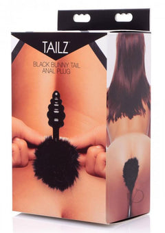 Tailz Black Bunny Tail Anal Plug_0