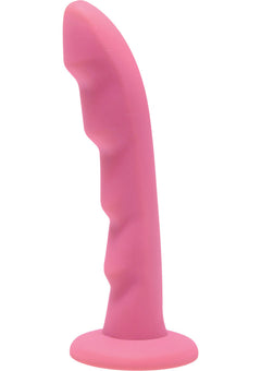 Strap U Ripples Silicone Dildo Pink_1