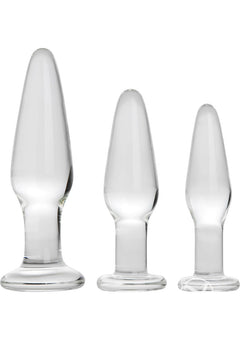 Prisms Dosha 3 Piece Glass Anal Plug Kit_1