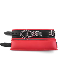 Rouge Padded Wrist Cuffs Black/red_0