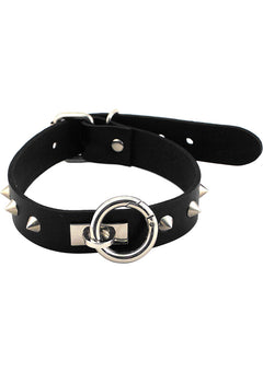 Rouge O Ring Studded Collar Black_0