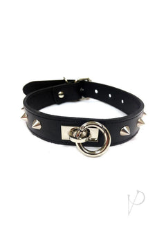 Rouge O Ring Studded Collar Black_1