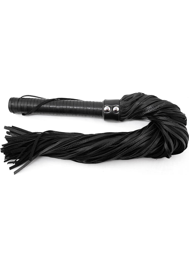 Rouge Long Leather Flogger Blk_0