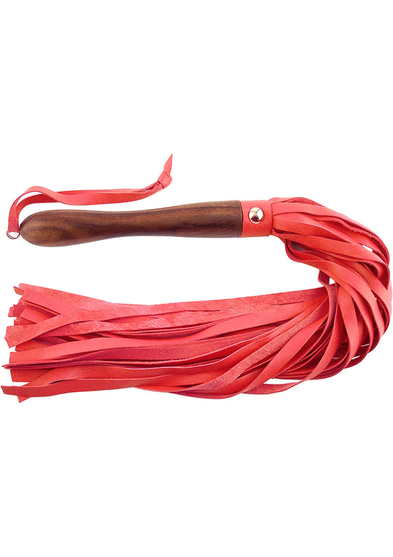 Rouge Wooden Handle Flogger Red_0