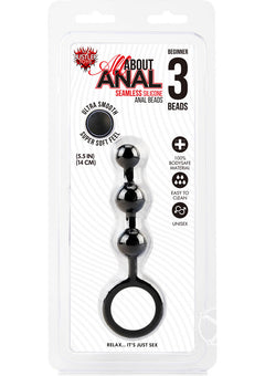 Hustler Anal Beads 3 Balls Black Silicon_0