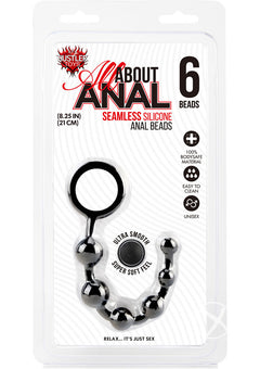 Hustler Anal Beads 6 Ball Black Silicone_0