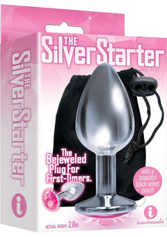 The 9 Bejewled Stainless Plug Pink_0