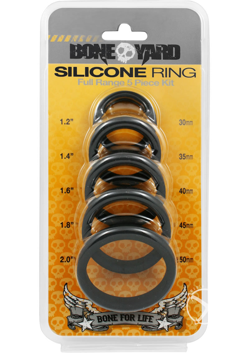 Boneyard Silicone Ring 5pc Black_0