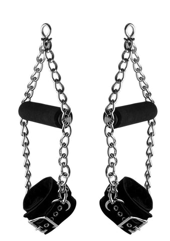 Image of Fur Lined Leather Suspension Cuffs_1